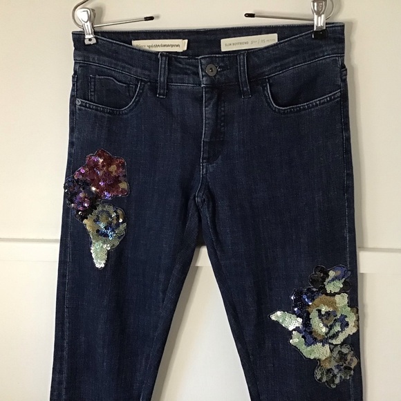 Anthropologie Pilcro and the Letterpress Mid-Rise Slim Boyfriend Sequin … - Picture 6 of 15